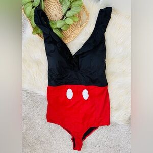 Torrid Disney Mickey Mouse One Piece Ruffle Bathing Suit Size 4x Plus